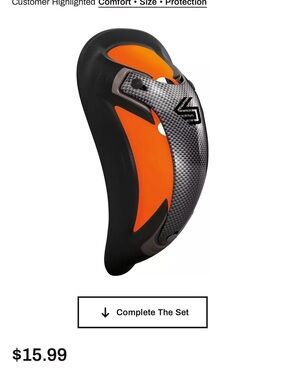 Unbranded Men's Protective Groin Guard - Orange/Black. Size Large